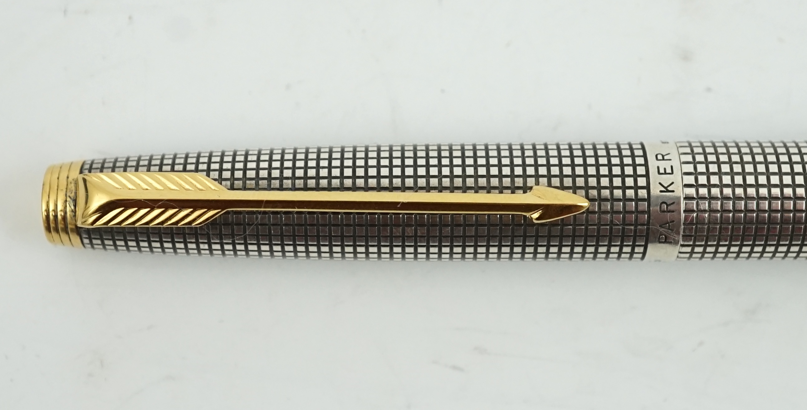 A Parker 75 Sterling silver Cieslé fountain pen, boxed